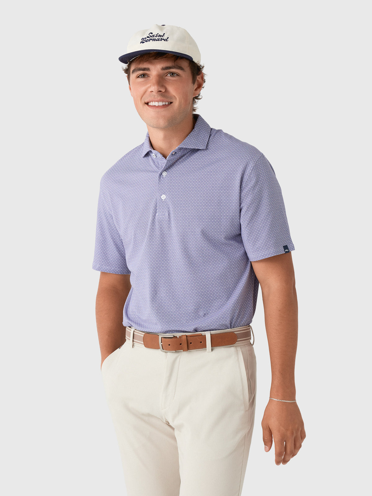 KJUS Men's Hollow Pima Printed Polo - Saint Bernard