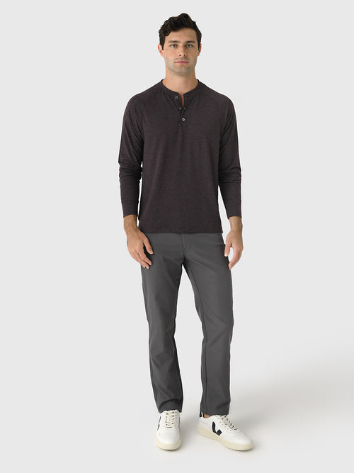 Orchard + Broome Men's Suffolk Micro Stripe Stretch Henley