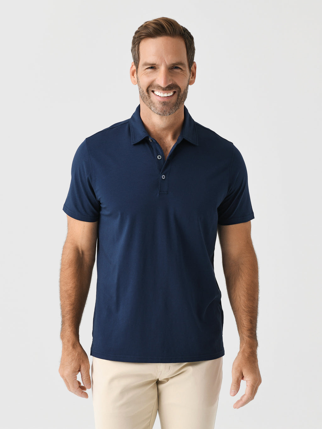 Orchard + Broome Men's Grand Pima Stretch Polo - Saint Bernard