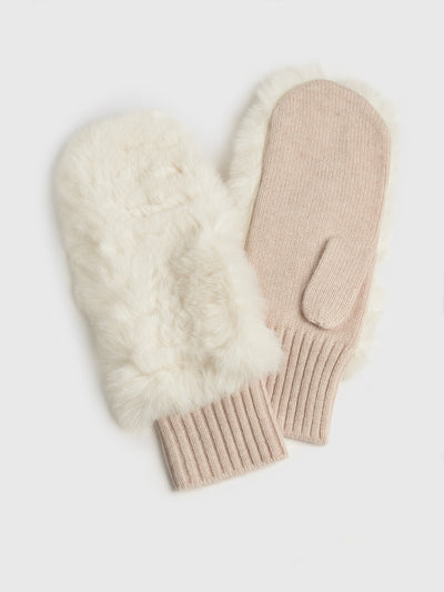 Amato Women's Faux Fur Mittens - Saint Bernard