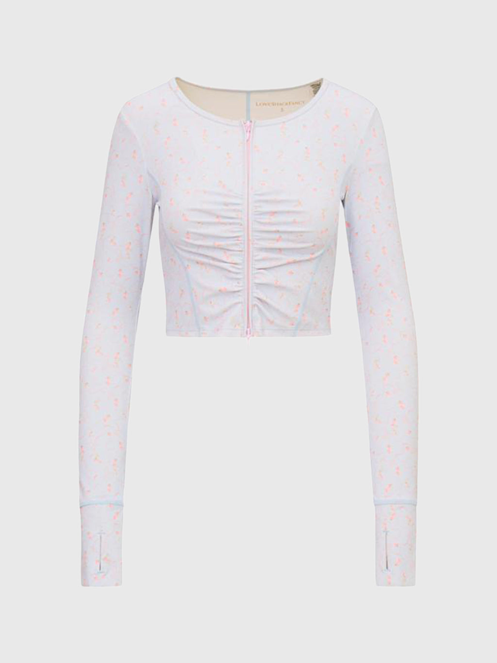 LoveShackFancy Women's Sindri Blue Floral Active Jacket - Saint Bernard