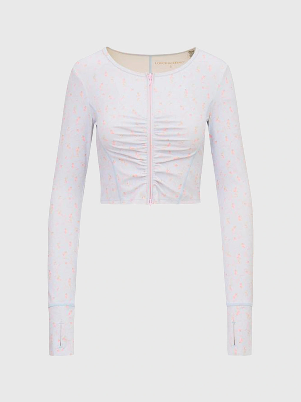 LoveShackFancy Women's Sindri Blue Floral Active Jacket - Saint Bernard