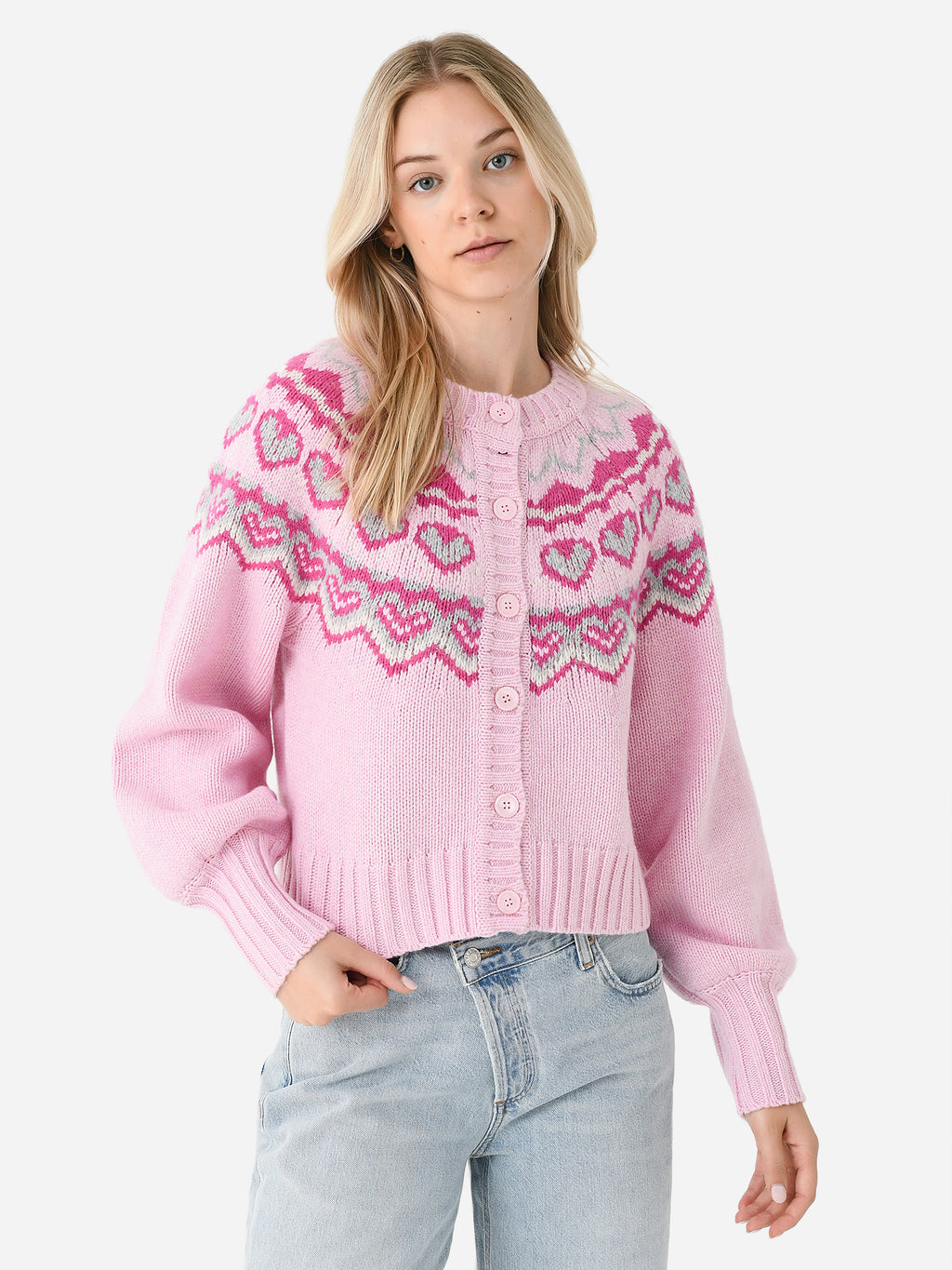 LoveShackFancy Women's Patina Cardigan - Saint Bernard