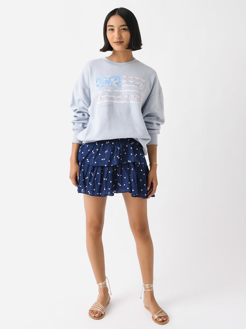LoveShackFancy Women's Palo Americana Fleece Pullover