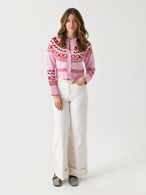 LoveShackFancy Women's Shantae Wool Knit Cardigan