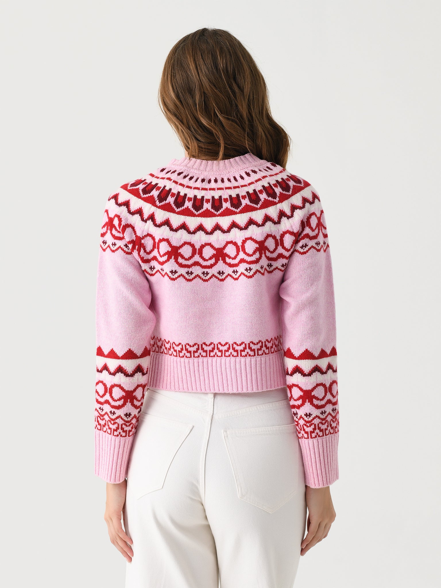 Love Shack Fancy Women Shantae Cardigan Pink Champagne