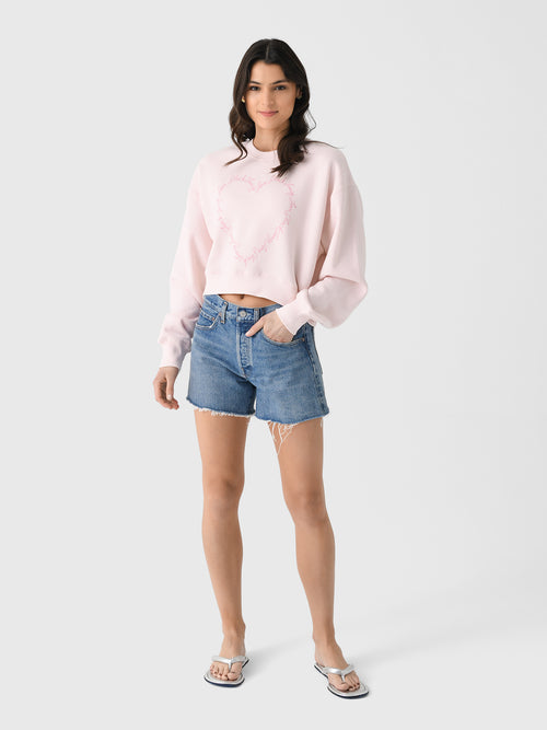 LoveShackFancy Women's Aneria Heart Pullover