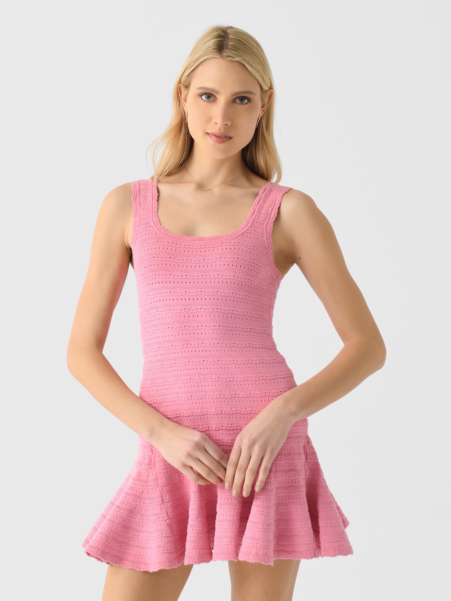 LoveShackFancy Women's Maryanne Knit Mini Dress Saint Bernard LoveShackFancy Women's Maryanne Knit Mini Dress Saint Bernard