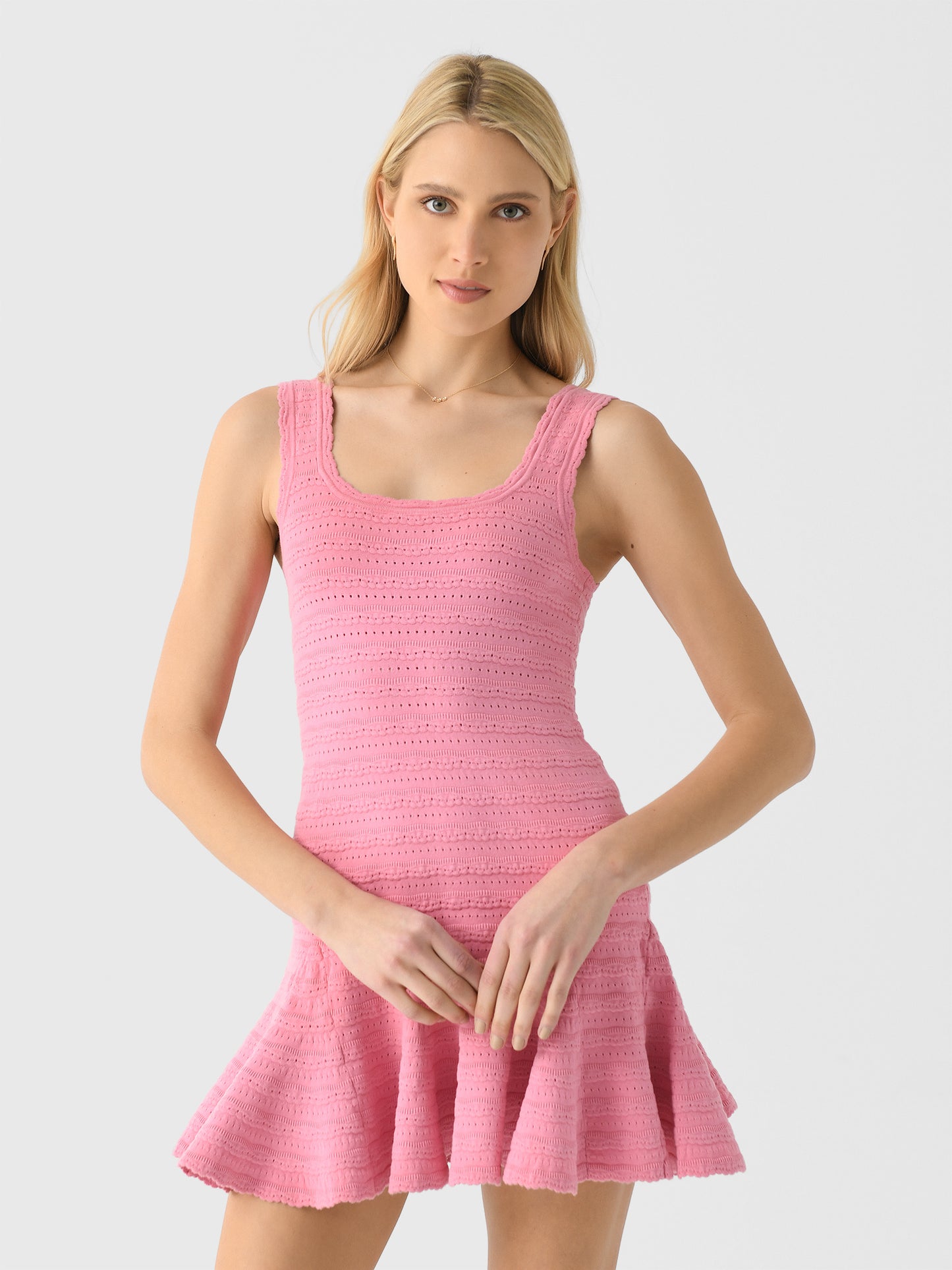 LoveShackFancy Women's Maryanne Knit Mini Dress - Saint Bernard