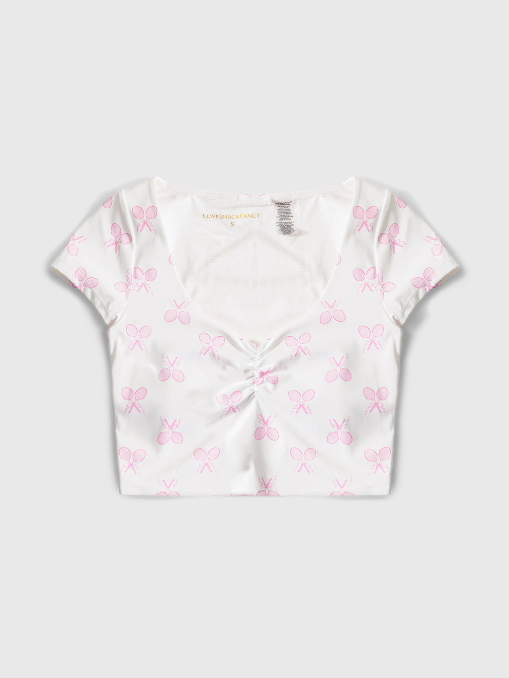 LoveShackFancy Women's Kudura Cropped Active Top - Saint Bernard