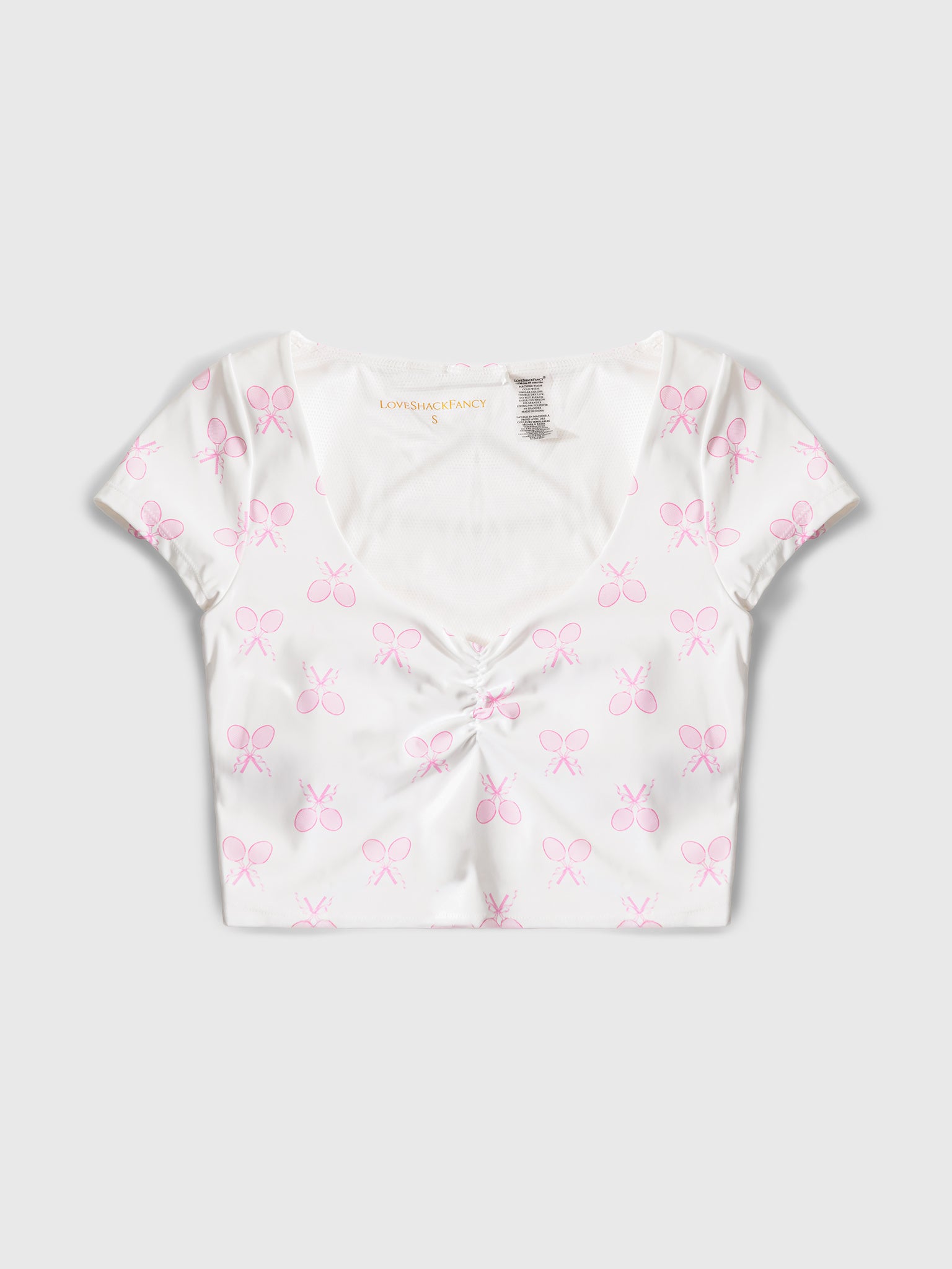 LoveShackFancy Women's Kudura Cropped Active Top - Saint Bernard