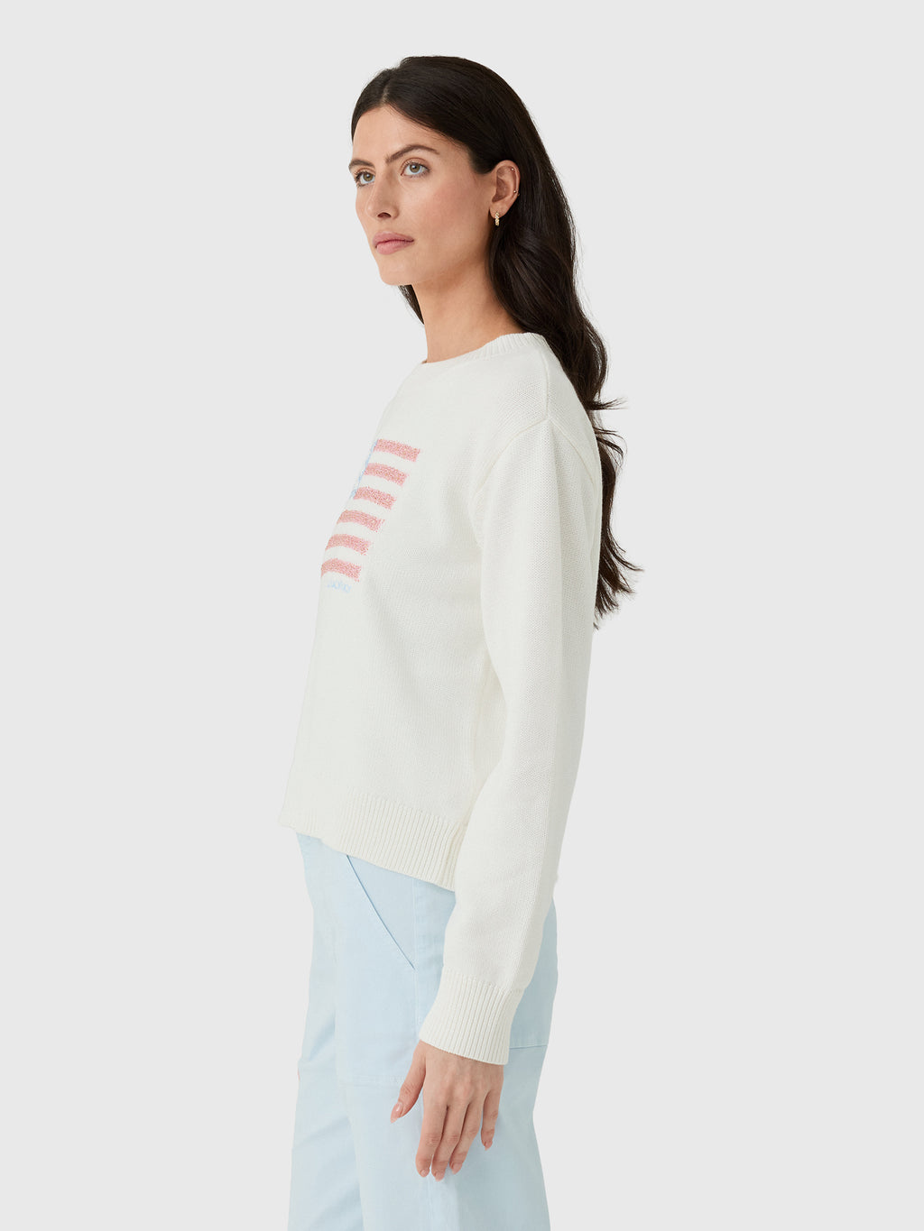 LoveShackFancy Women's Ty Flag Pullover - Saint Bernard