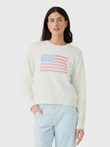 LoveShackFancy Women's Ty Flag Pullover - Saint Bernard