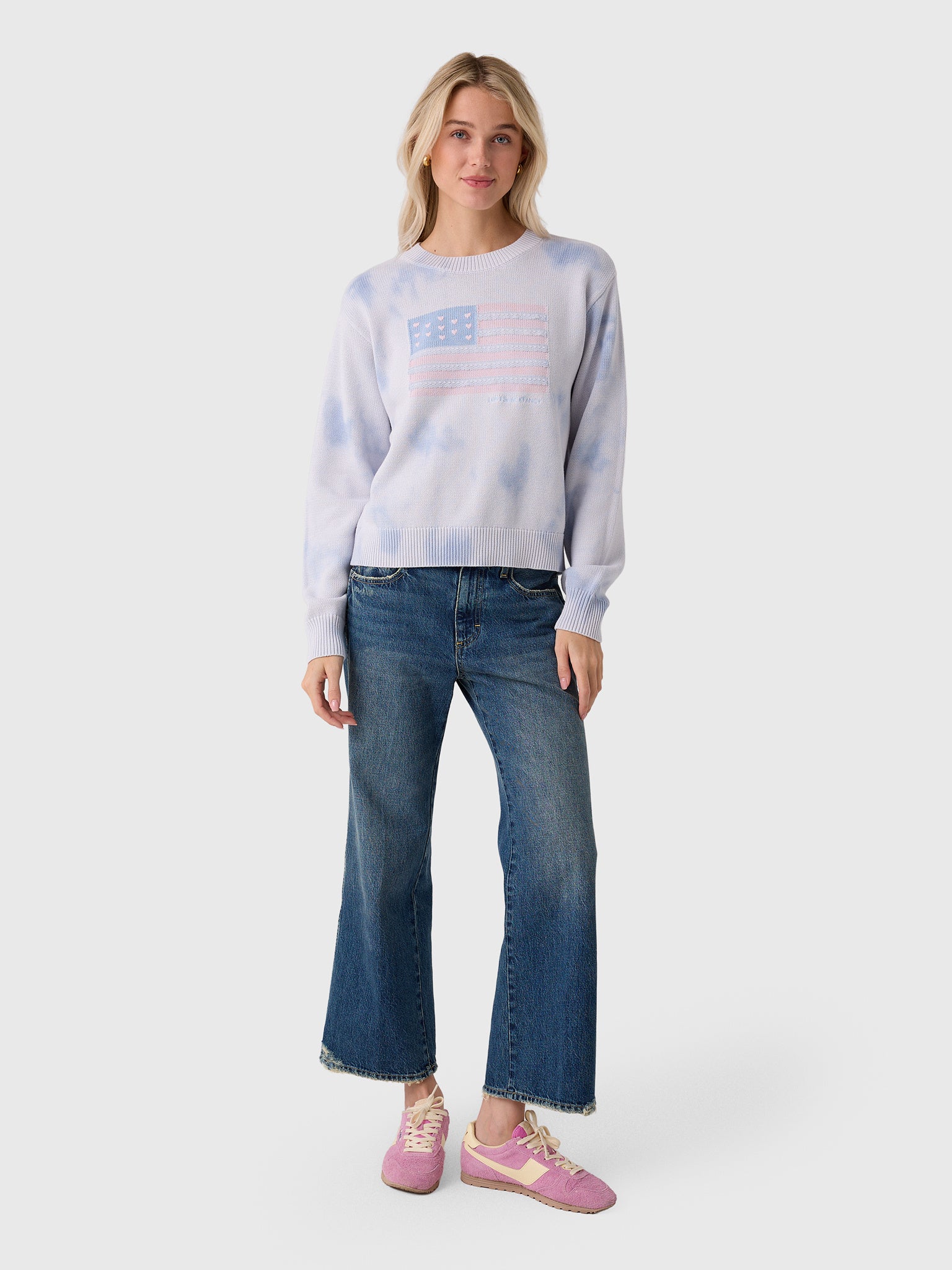 LoveShackFancy Women's Ty Flag Pullover - Saint Bernard