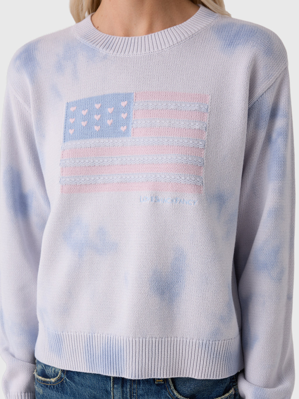 LoveShackFancy Women's Ty Flag Pullover - Saint Bernard
