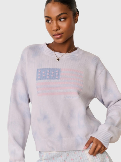 LoveShackFancy Women's Ty Flag Pullover