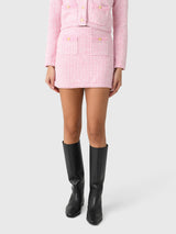 LoveShackFancy Women's Ellianna Knit Mini Skirt - Saint Bernard