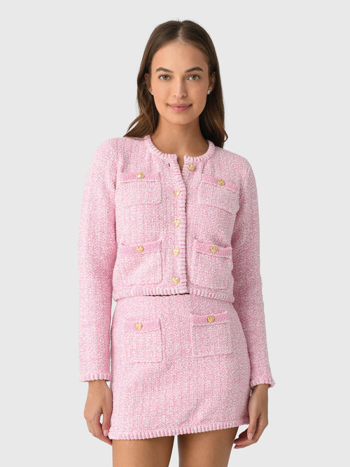 LoveShackFancy Women's Delcie Cotton Knit Cardigan