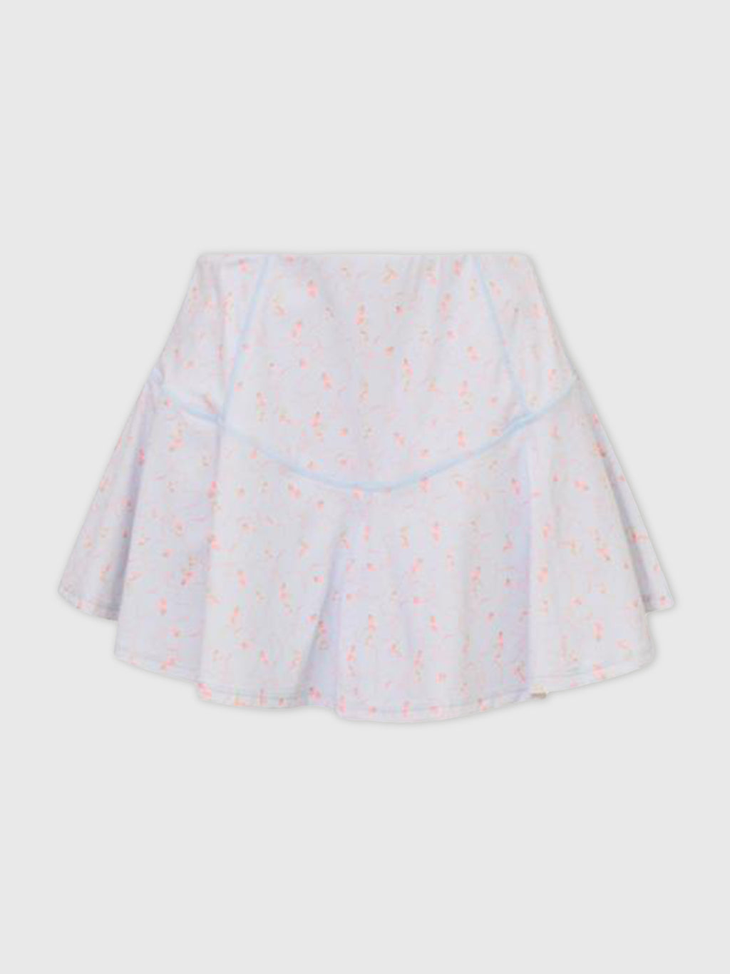 LoveShackFancy Women's Livetta Blue Floral Active Skirt - Saint Bernard