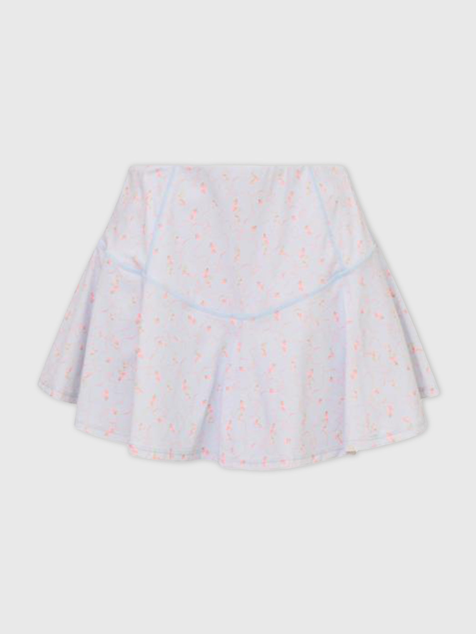 LoveShackFancy Women's Livetta Blue Floral Active Skirt - Saint Bernard