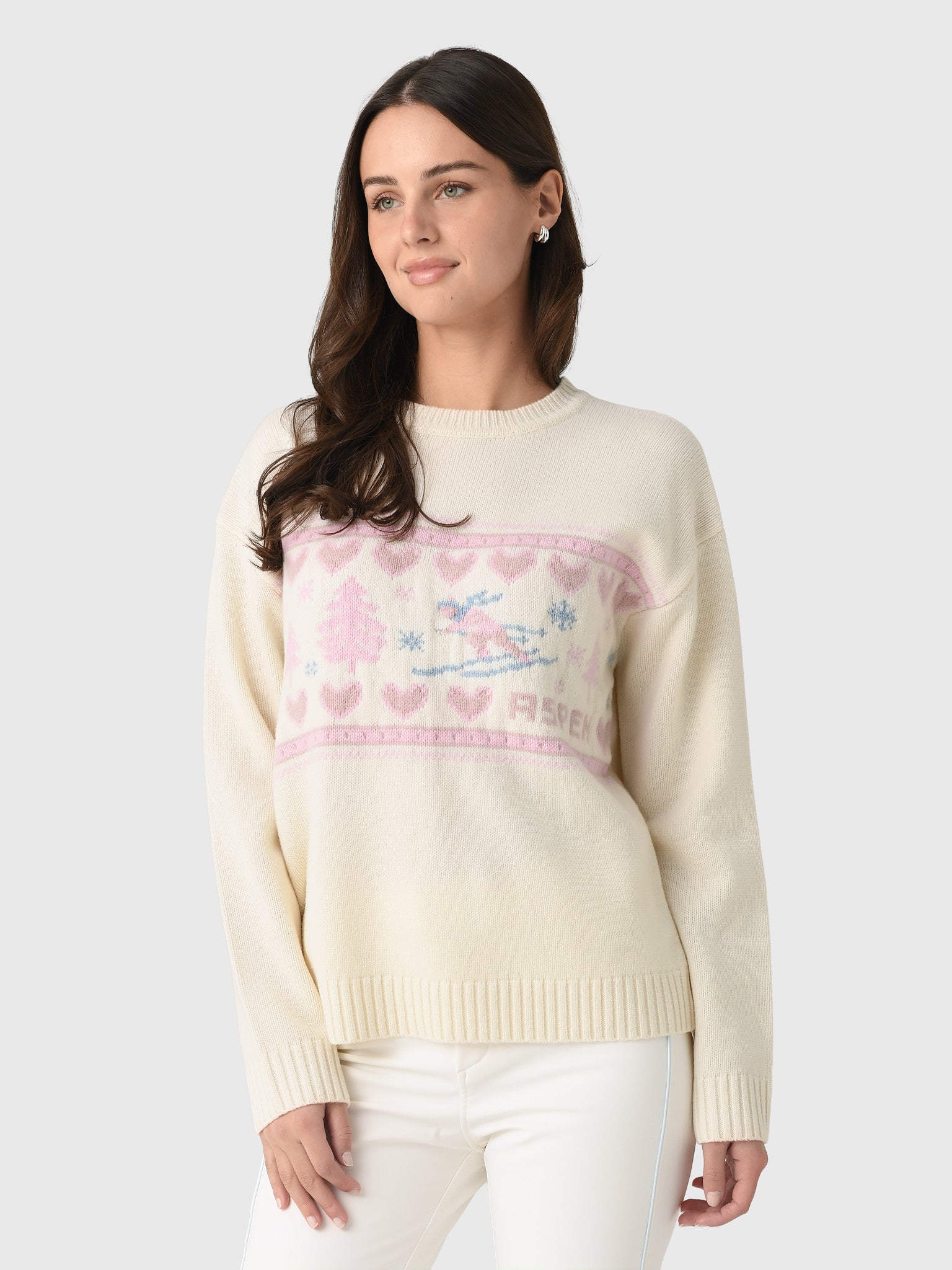 LoveShackFancy Women's Francie Wool Jacquard Pullover