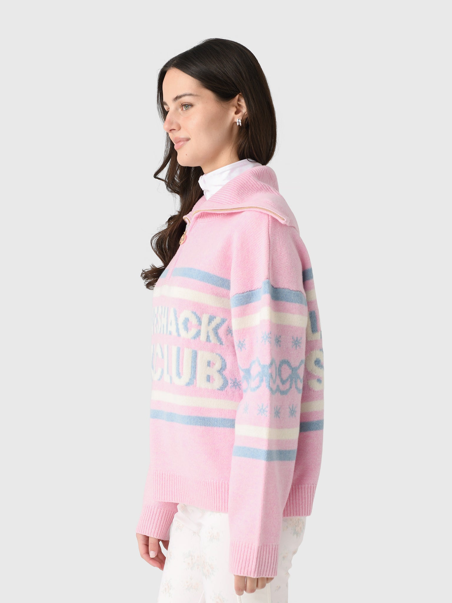 LoveShackFancy Women's Mitsy Wool Ski Club Sweater – Saint Bernard