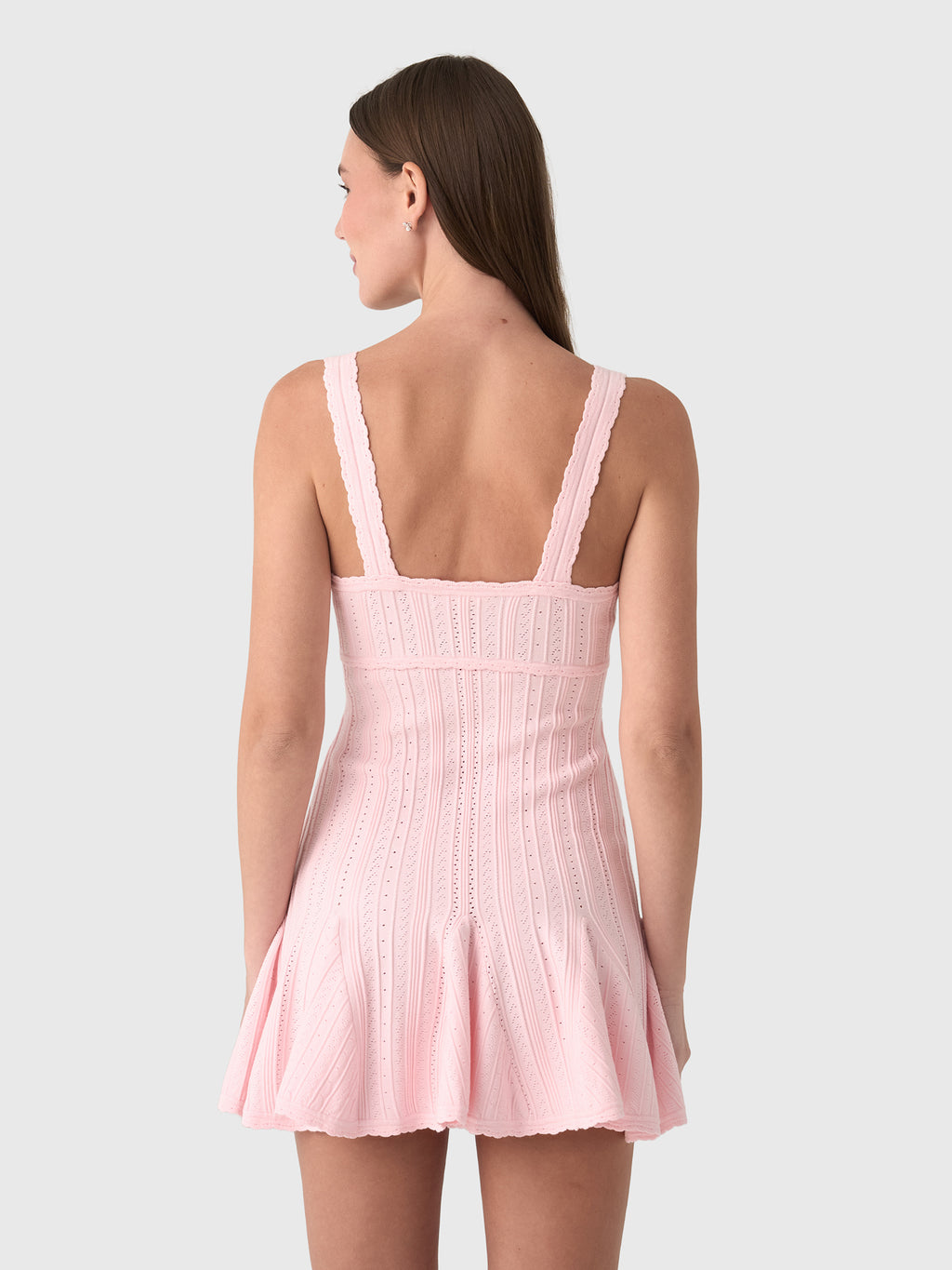 LoveShackFancy Women's Tabatha Stretch Pointelle Mini Dress - Saint Bernard
