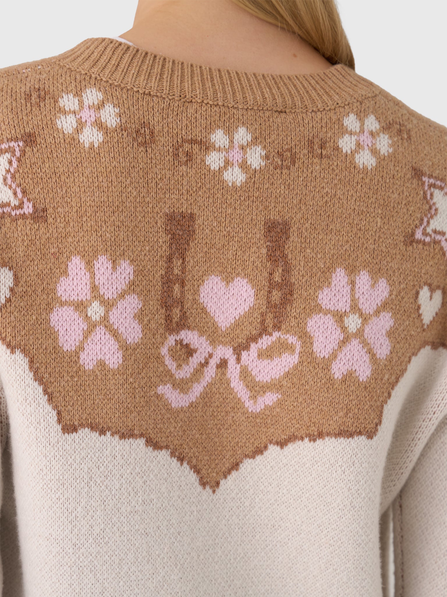 LoveShackFancy Women's Leyah Wool-Blend Saddle Up Cardigan - Saint Bernard