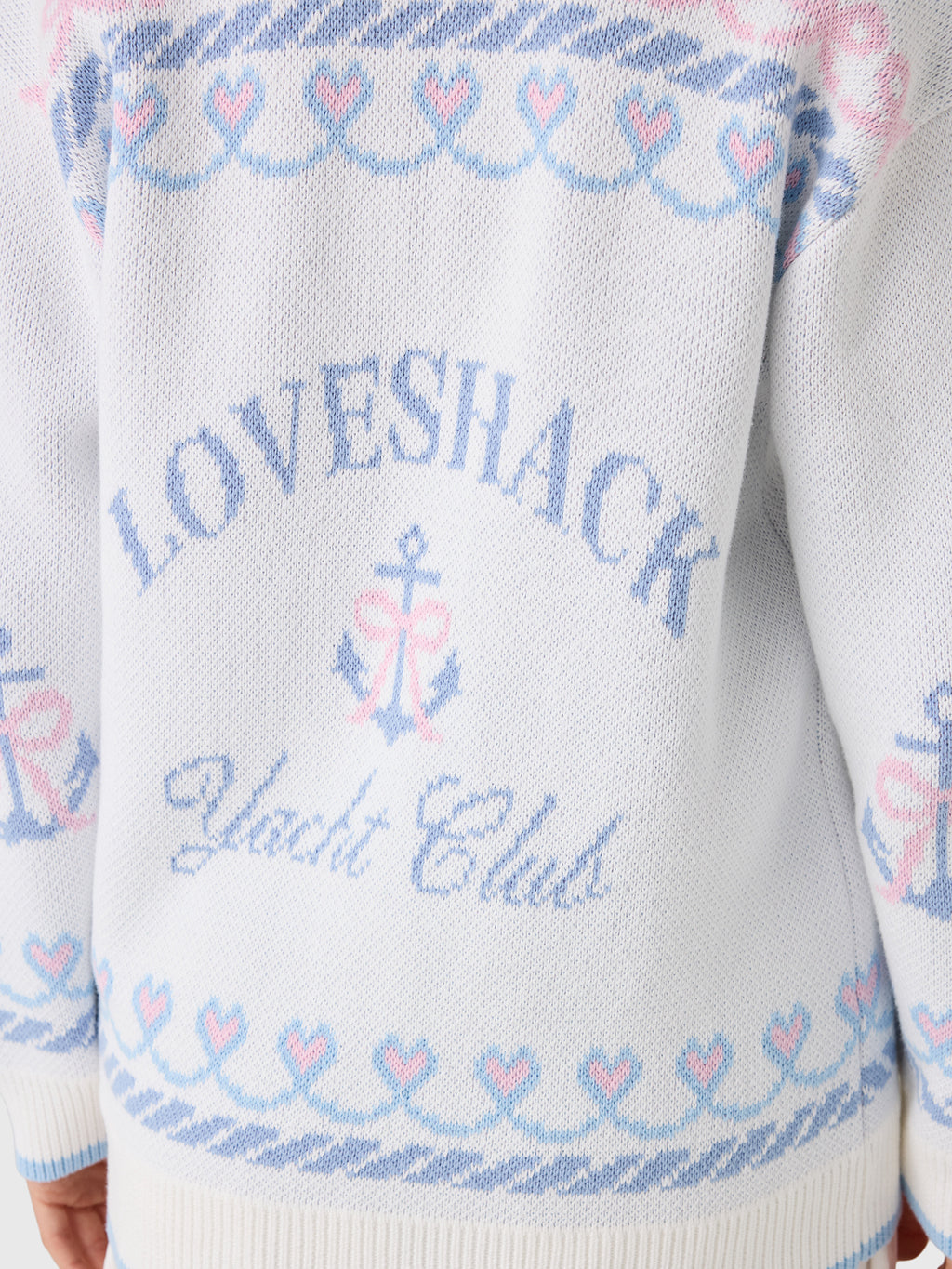 LoveShackFancy Women's Aribella Yacht Club Cardigan - Saint Bernard