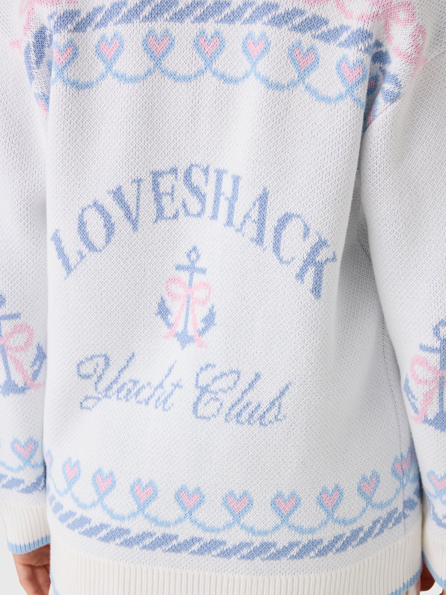 LoveShackFancy Women's Aribella Yacht Club Cardigan - Saint Bernard