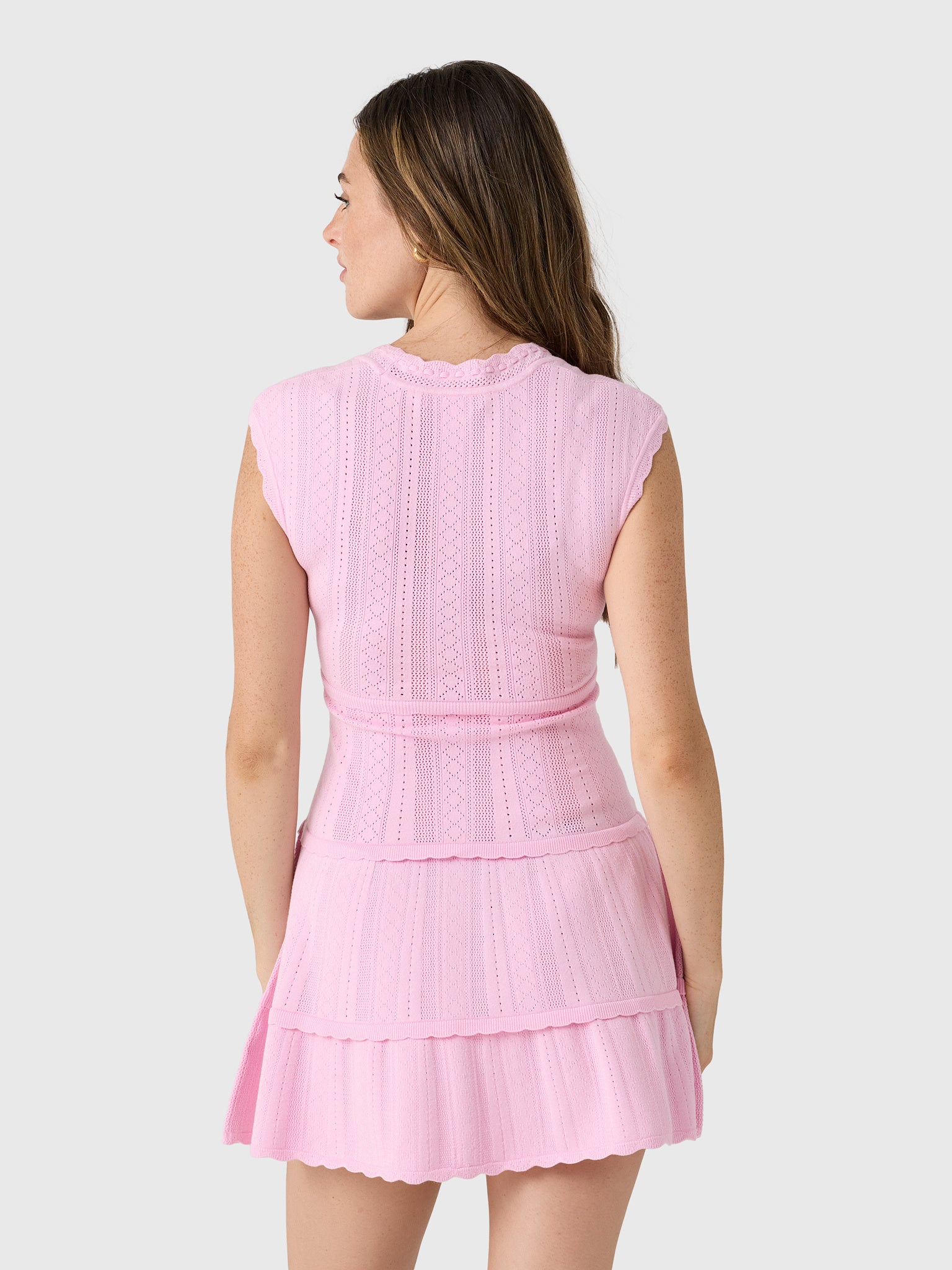 LoveShackFancy Women's Laighton Pointelle Mini Dress - Saint Bernard