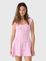 LoveShackFancy Women's Laighton Pointelle Mini Dress - Saint Bernard