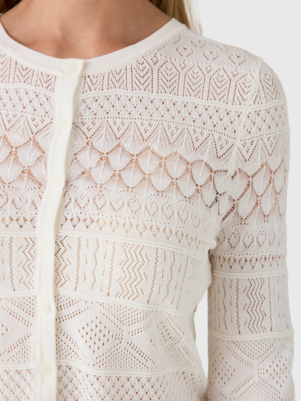 LoveShackFancy Women's Brigette Pointelle Cardigan