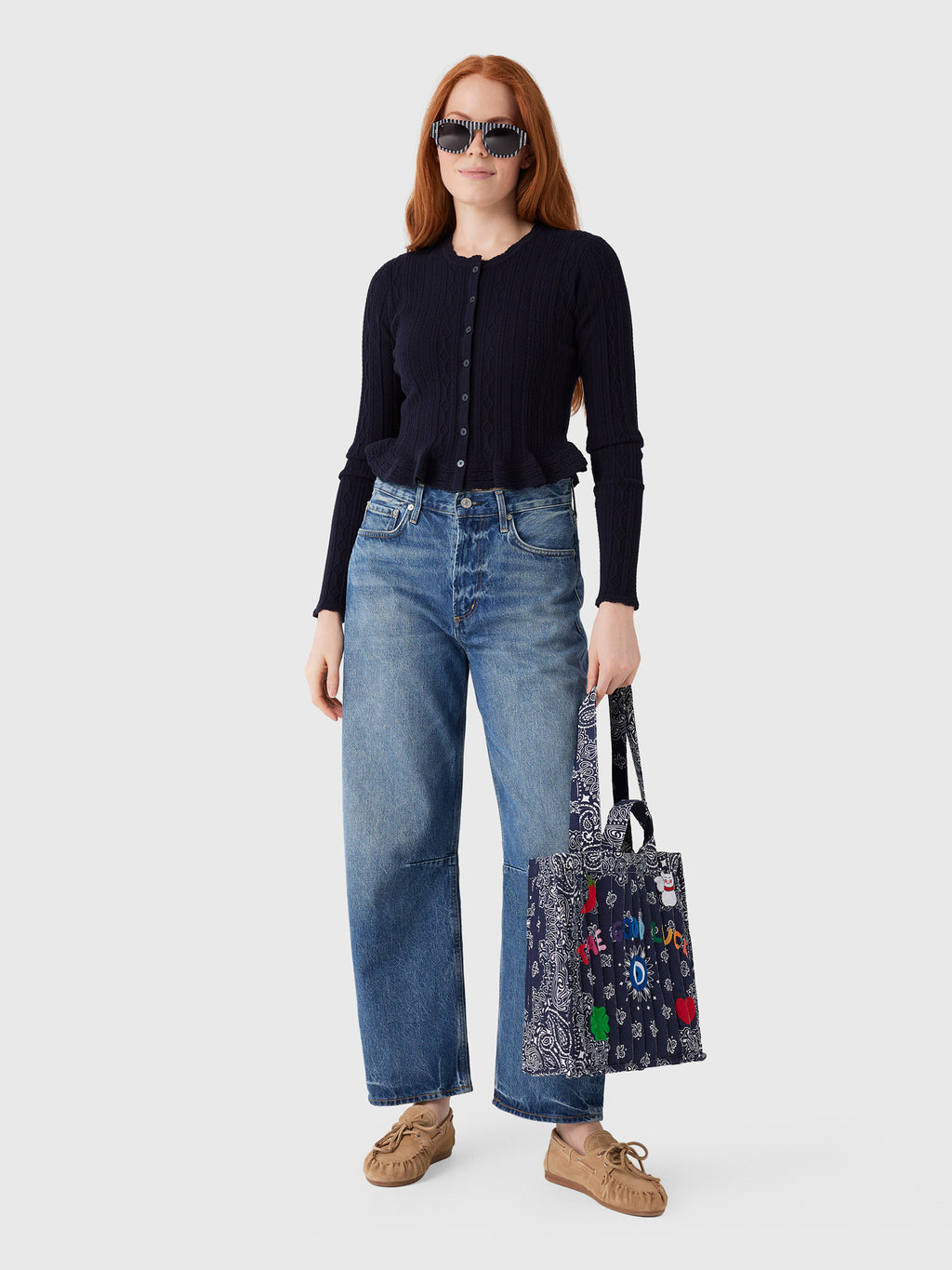 LoveShackFancy Women's Orly Stretch Pointelle Cardigan - Saint Bernard