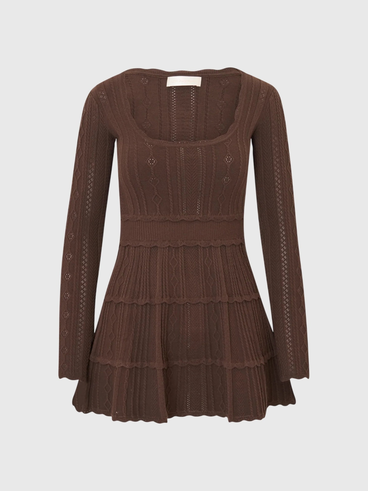 LoveShackFancy Women's Lunelle Stretch Pointelle Mini Dress - Saint Bernard