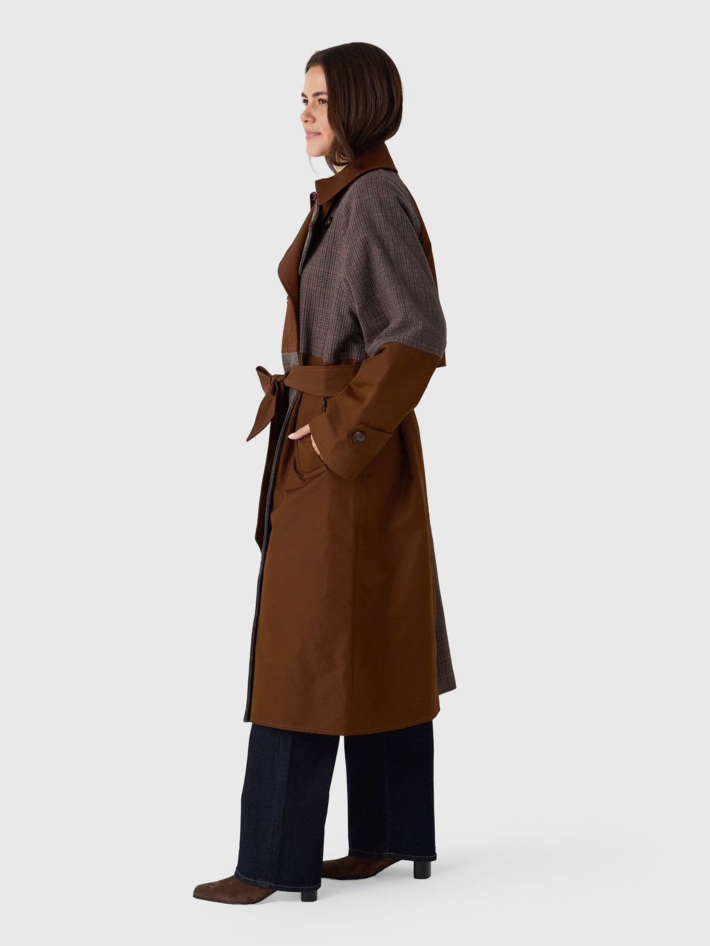 Essentiel Antwerp Women's Kagu Patchwork Trench Coat - Saint Bernard