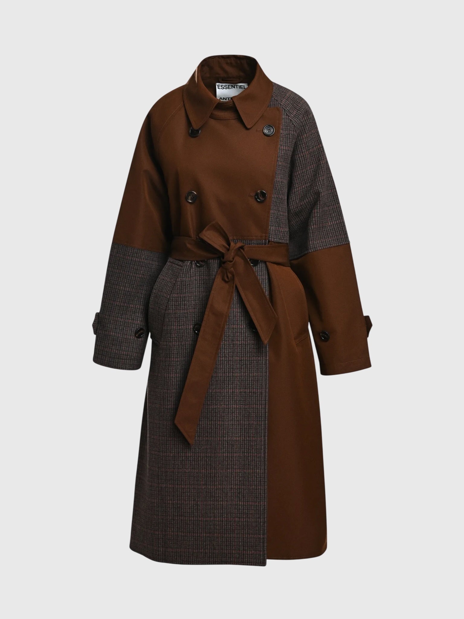 Essentiel Antwerp Women's Kagu Patchwork Trench Coat