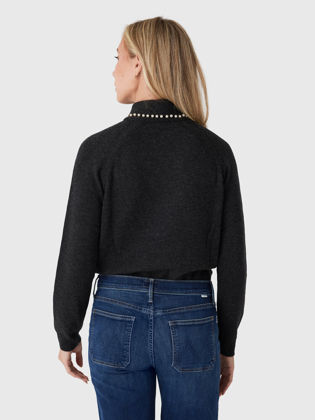 Essentiel Antwerp Women's Kasa Embellished Bow Collar Sweater - Saint Bernard