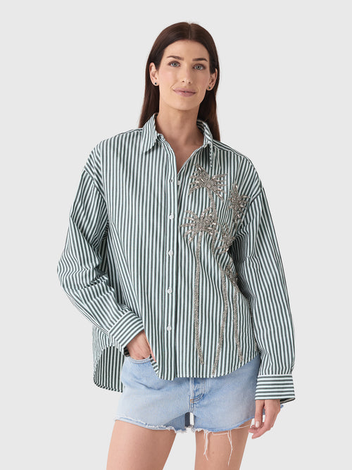 Essentiel Antwerp Women's Kasper Sequin Palm Tree Shirt