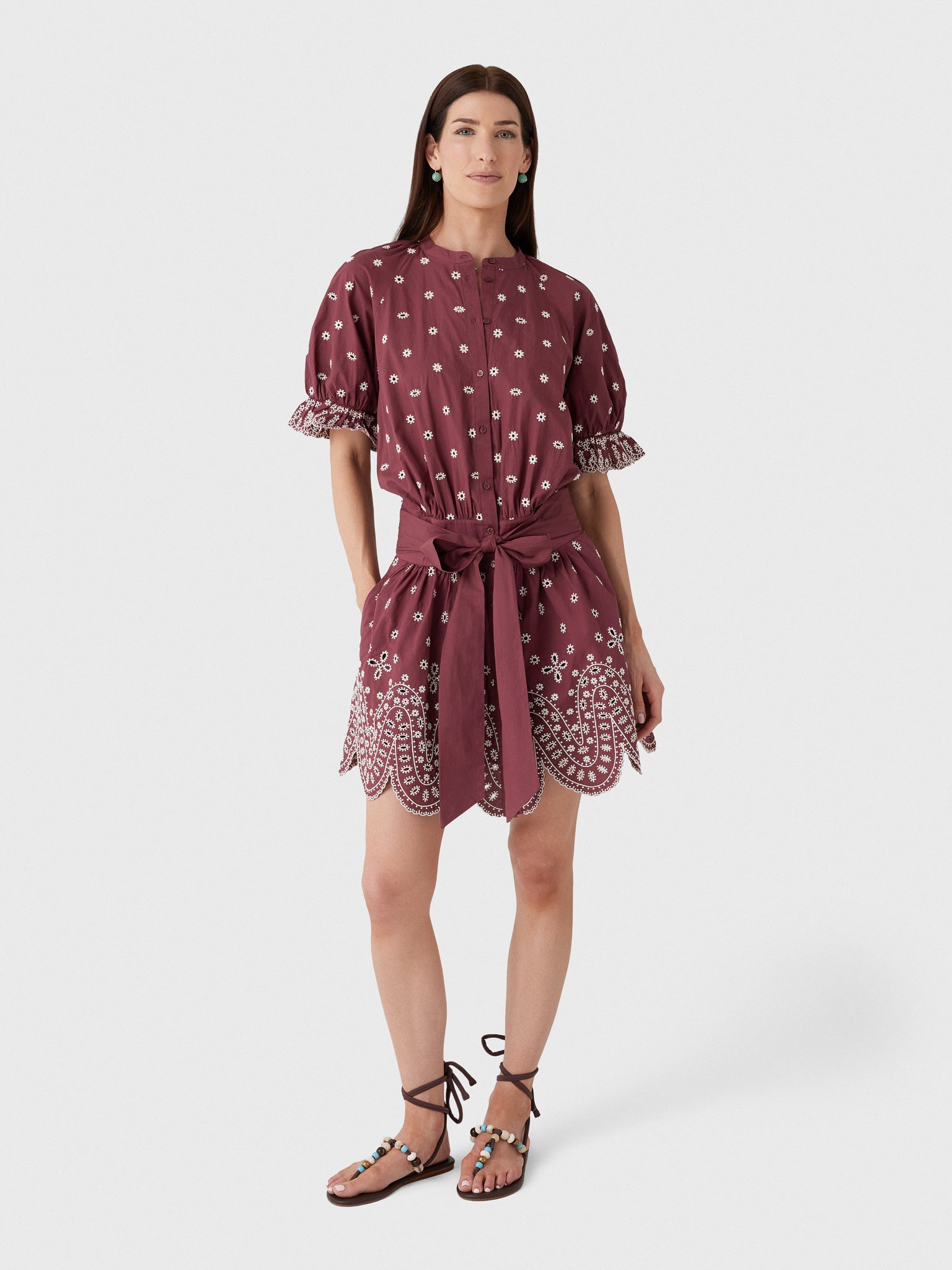 Essentiel Antwerp Women's Kaylani Embroidered Dress - Saint Bernard