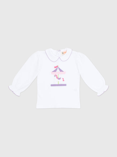 Luigi Girls' Carousel Top - Saint Bernard