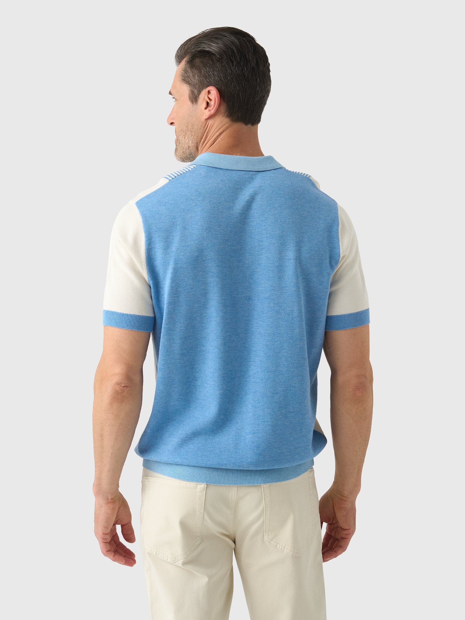 Blue Industry Men's Knit Zipper Polo - Saint Bernard