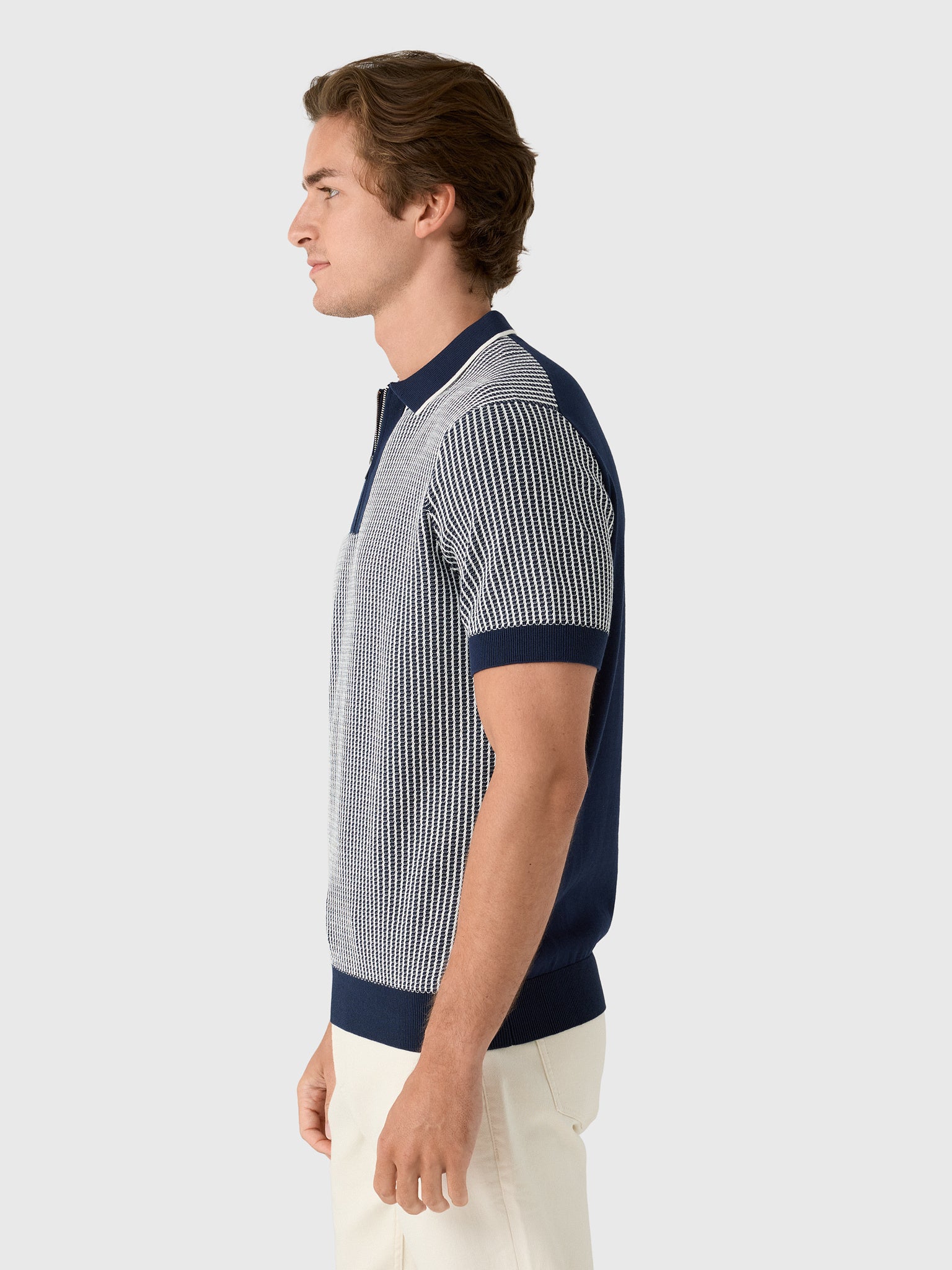 Blue Industry Men's Mason Quarter-Zip Polo - Saint Bernard