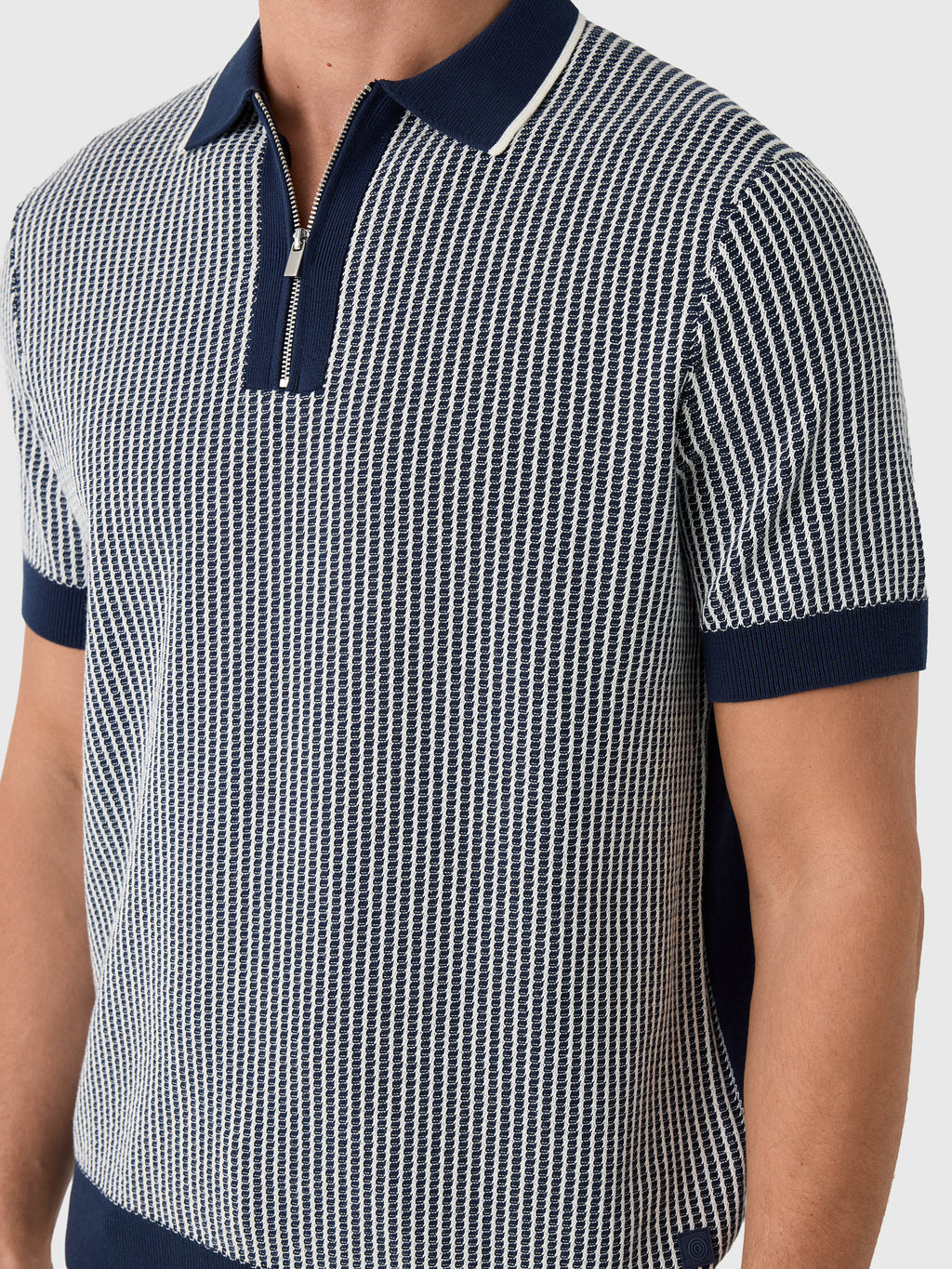 Blue Industry Men's Mason Quarter-Zip Polo - Saint Bernard