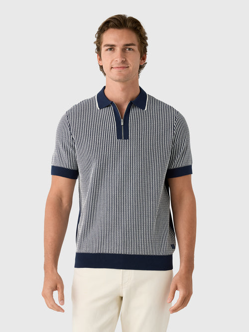 Blue Industry Men's Mason Quarter-Zip Polo