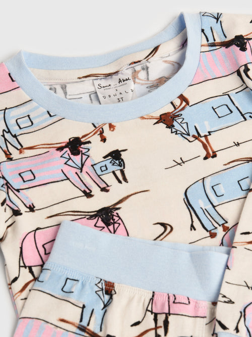 Sant And Abel Kids' Longhorns Pajama Set