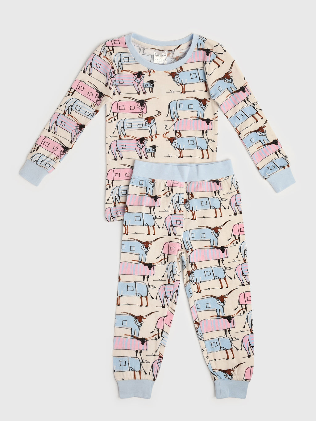 Sant And Abel Kids' Longhorns Pajama Set