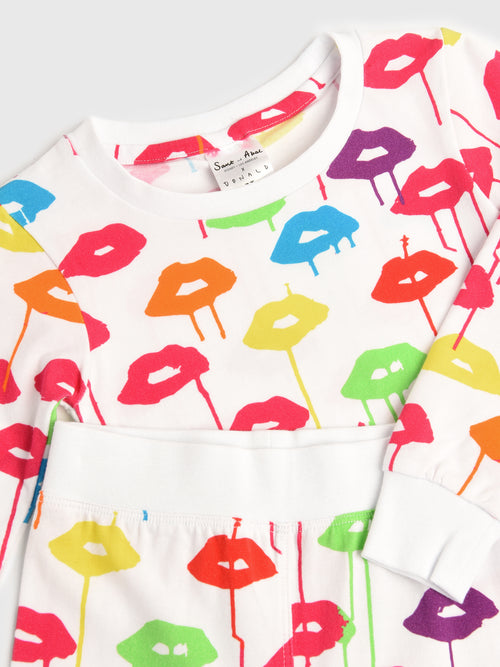 Sant And Abel Kids' Drippy Lips Pajama Set