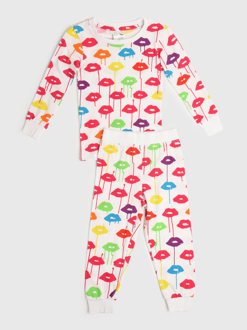 Sant And Abel Kids' Drippy Lips Pajama Set
