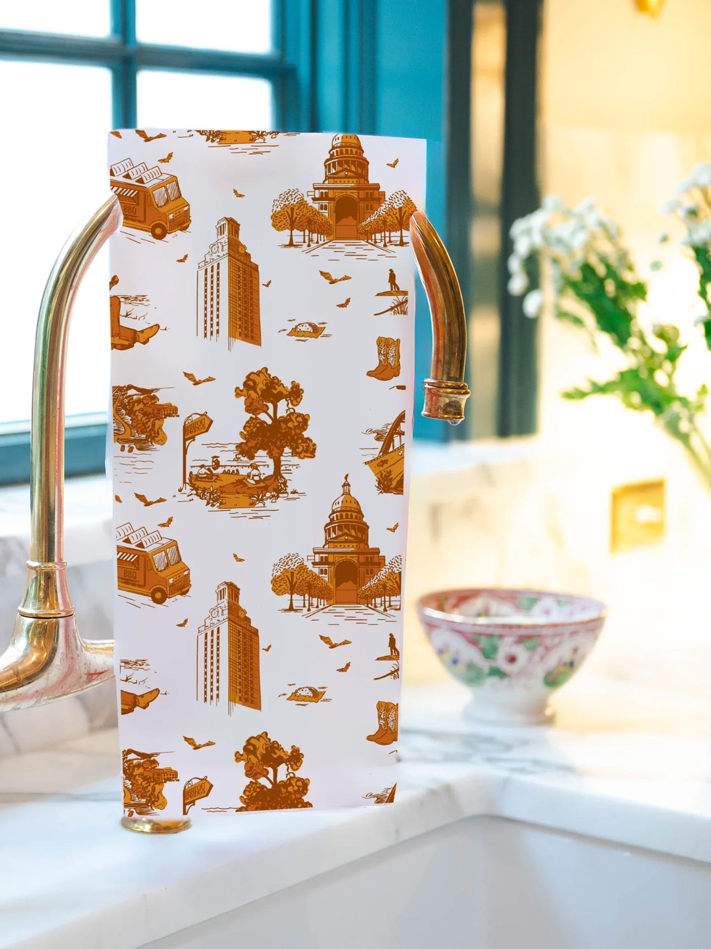 Katie Kime Austin Toile Tea Towel Set - Saint Bernard